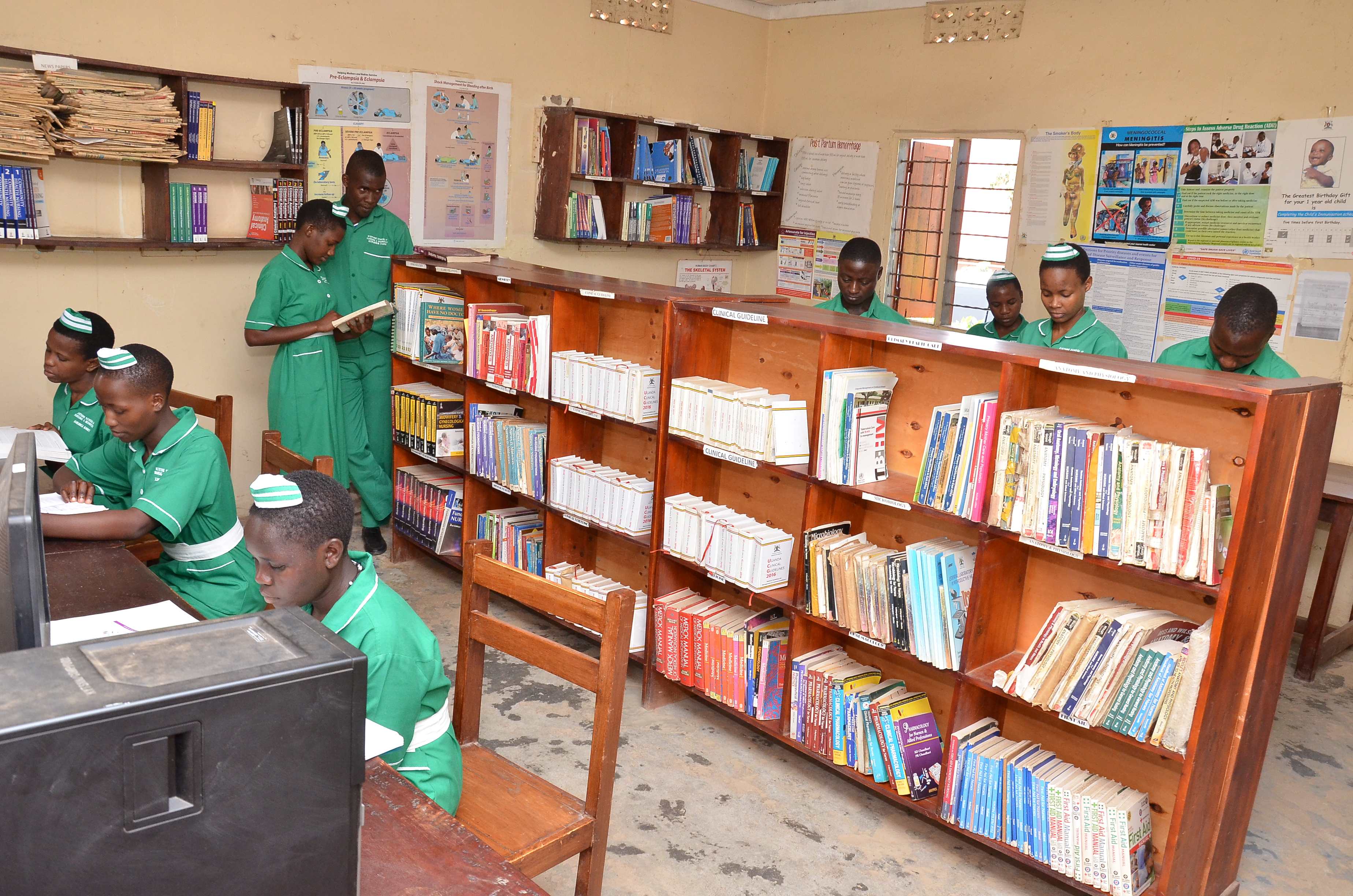 Student nurses smiling in uniform